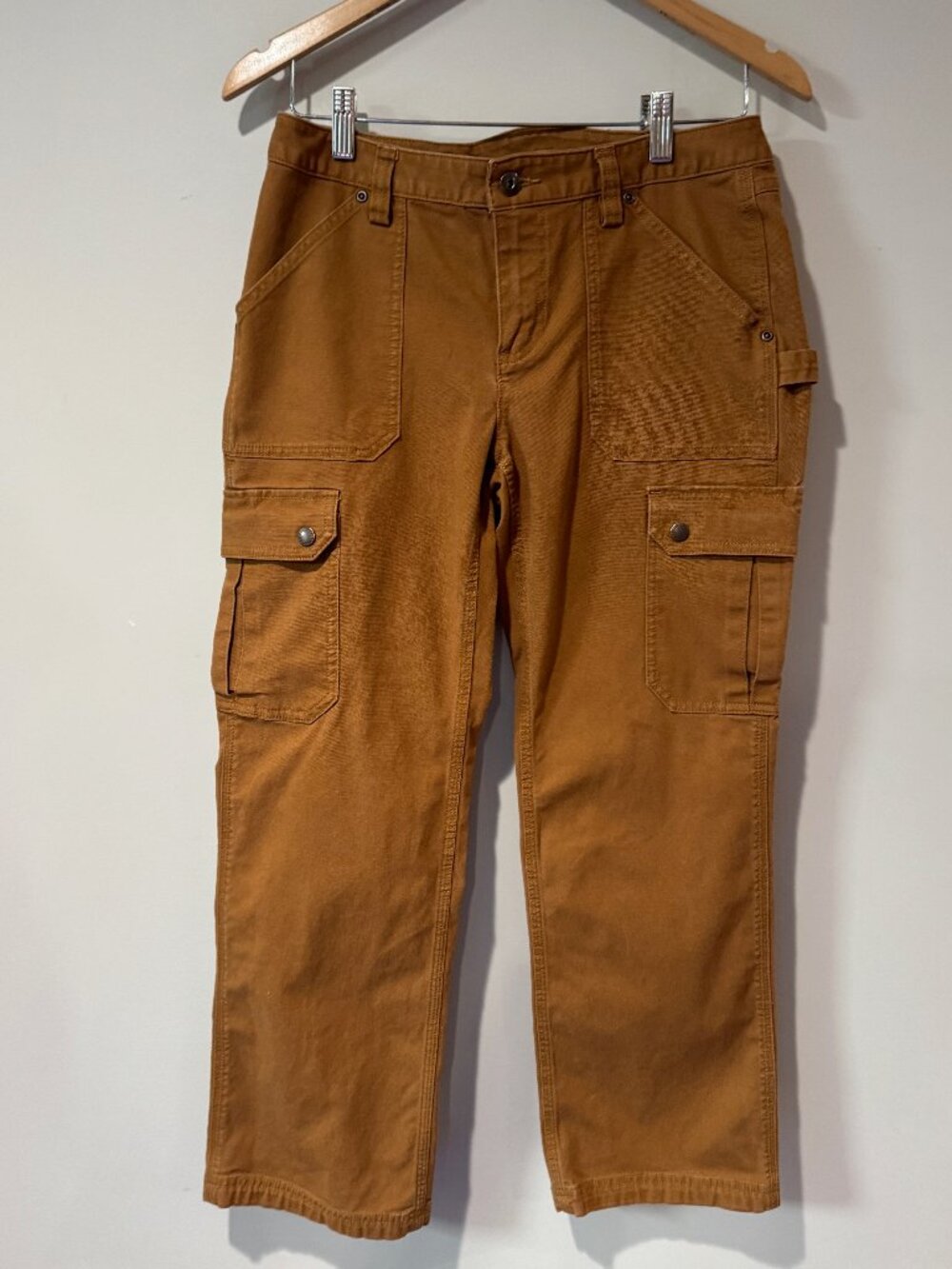 Duluth Women's DuluthFlex Fire Hose Relaxed Leg Cargo Work Pants Tan Size 6x29
